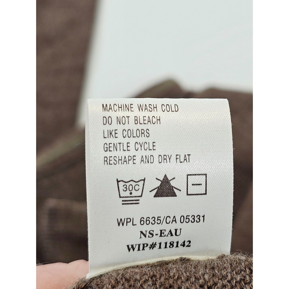 WOOLRICH Java Green Zip Front Wool Blend Cardigan‎ Sweater Women's Medium EUC - Picture 7 of 7